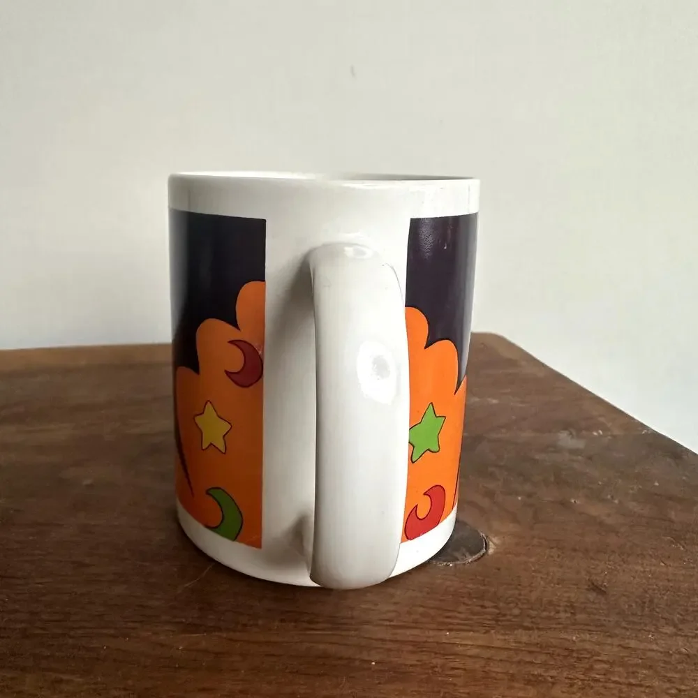 Vintage Halloween Flying Bat Coffee Cup